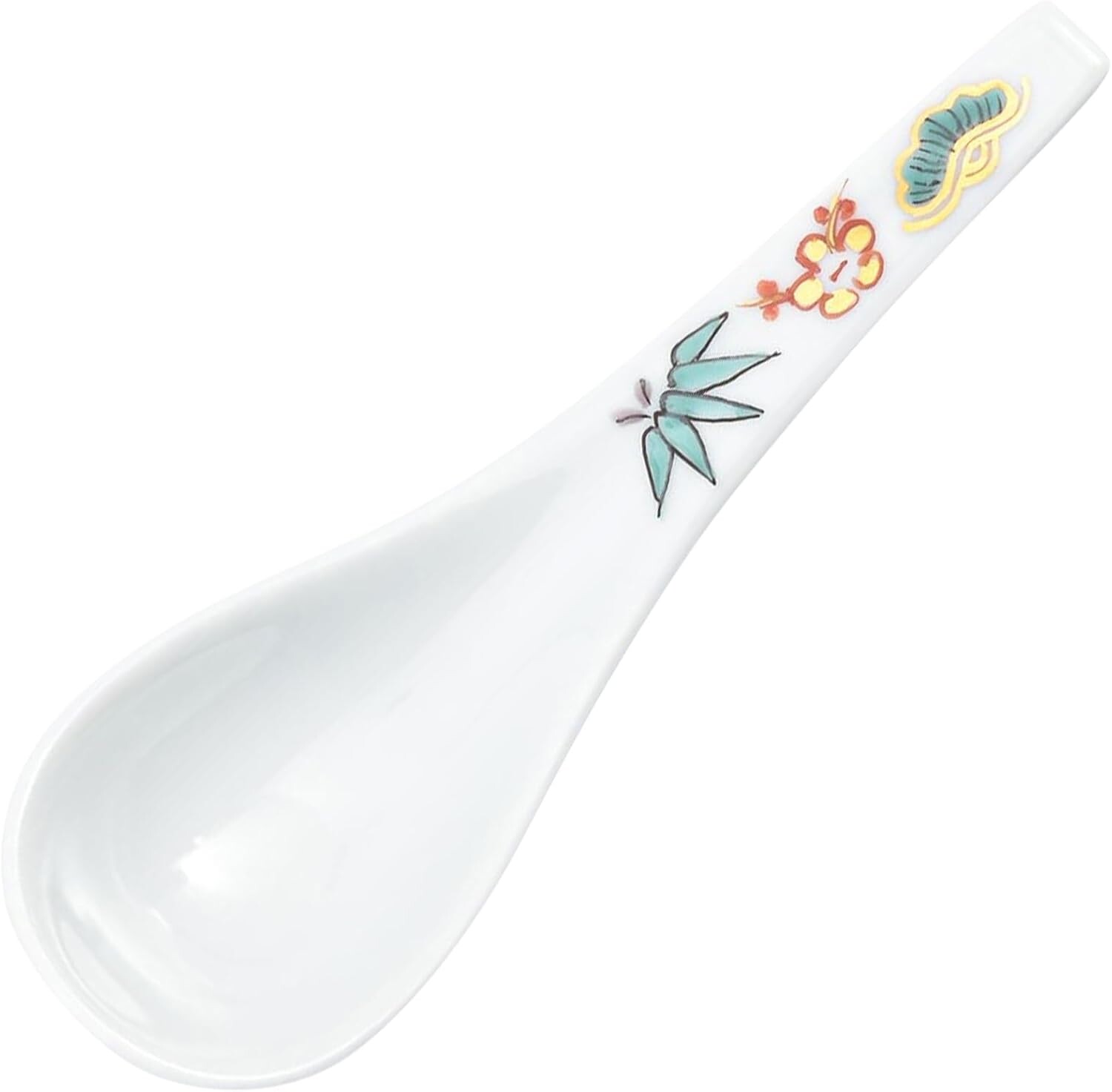 

Arita Ware Fukuju Kiln R2342 Ultimate Astragalus, золотой киноварь с узором сливы Shochiku (красный и красный), диаметр примерно 6,3 дюйма (16 см), ложка Lotus, керамический дизайн, посвященный 20-летию, сделано в Aritayaki Utsuwa, Red