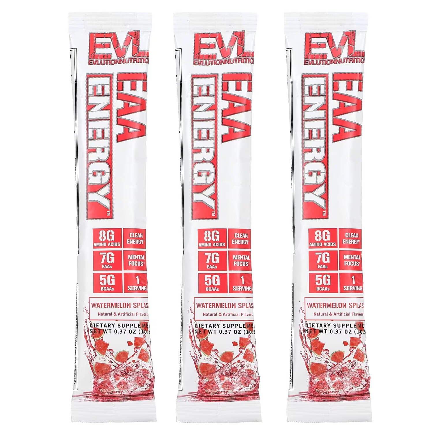

EVLution Nutrition EAA Energy Watermelon Splash 3 пробных пакета по 0,37 унции (10,5 г) каждый