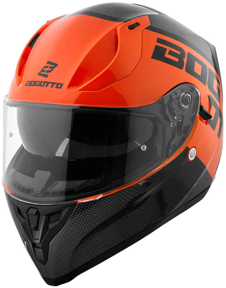 V128 BG-X Шлем Bogotto, черный/оранжевый