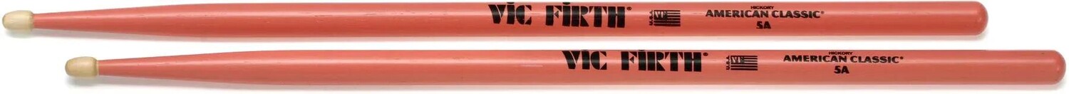 

Барабанные палочки Vic Firth American Classic - 5A - с деревянным наконечником - розовые