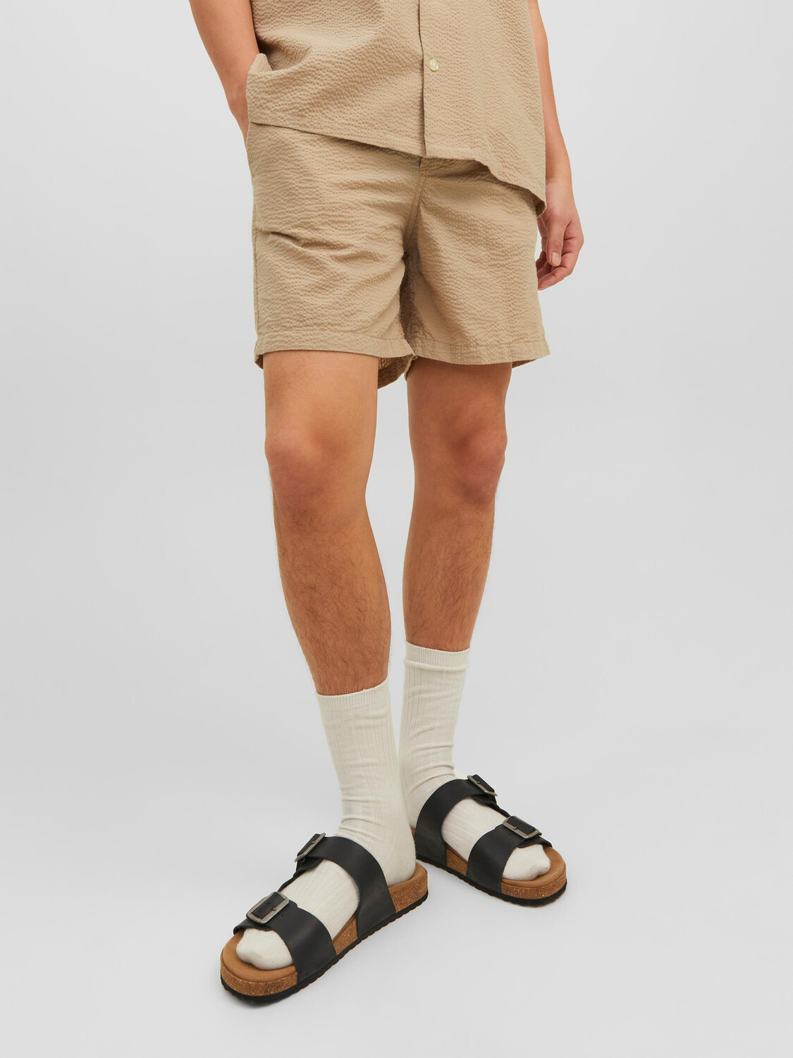 

Тканевые шорты Jack & Jones Chino Kurze Bermuda Krepp Hose JPSTJEFF, бежевый