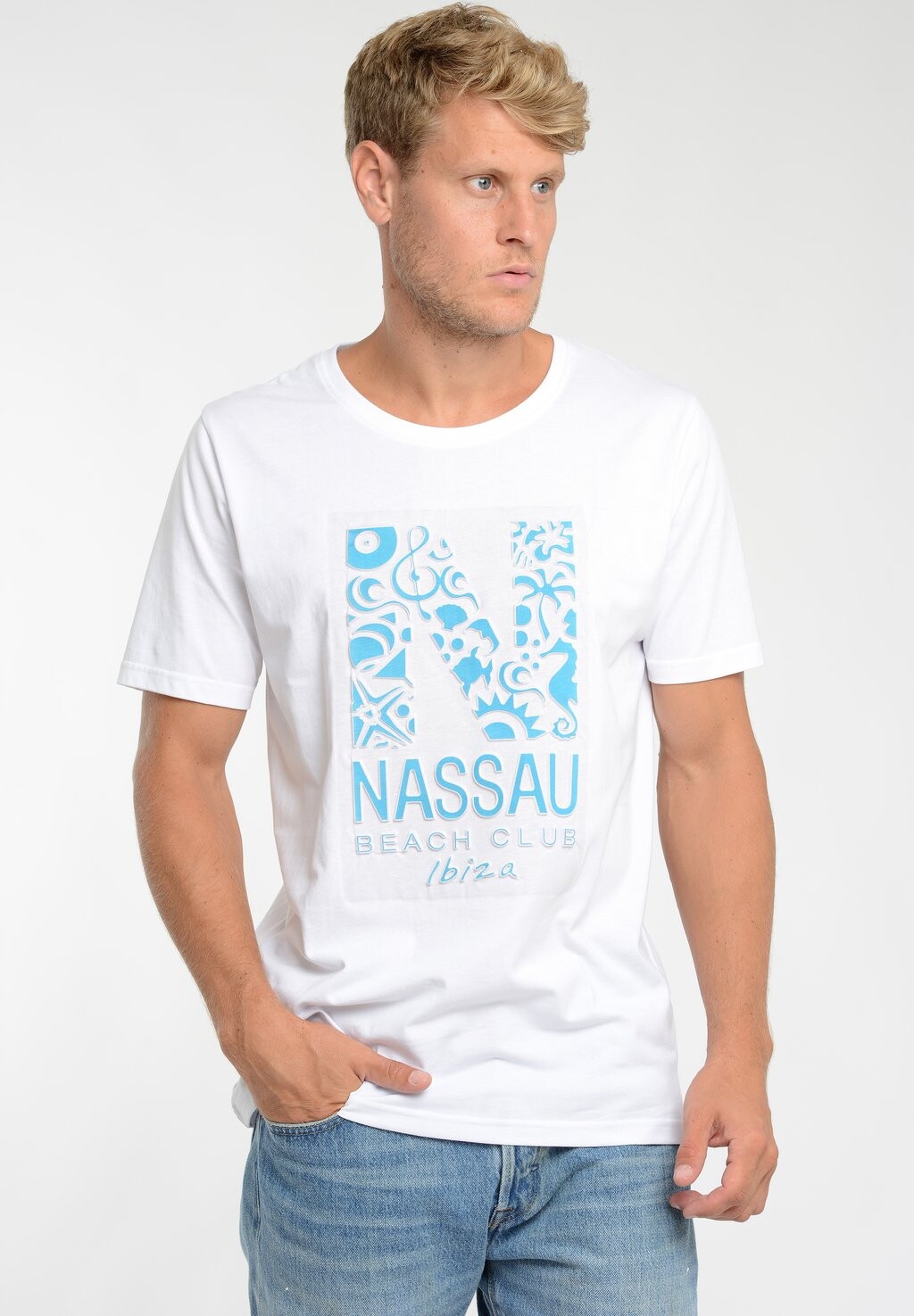 

Футболка с принтом Nassau, белый