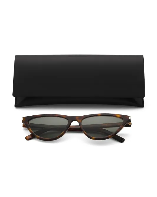 

Солнцезащитные очки «кошачий глаз» 56 мм Saint Laurent, цвет Tortoiseshell