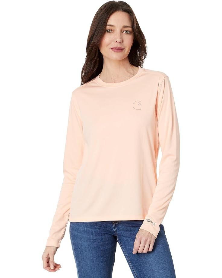 Футболка Carhartt Force Sun Defender Lightweight Long Sleeve Graphic, цвет Tropical Peach