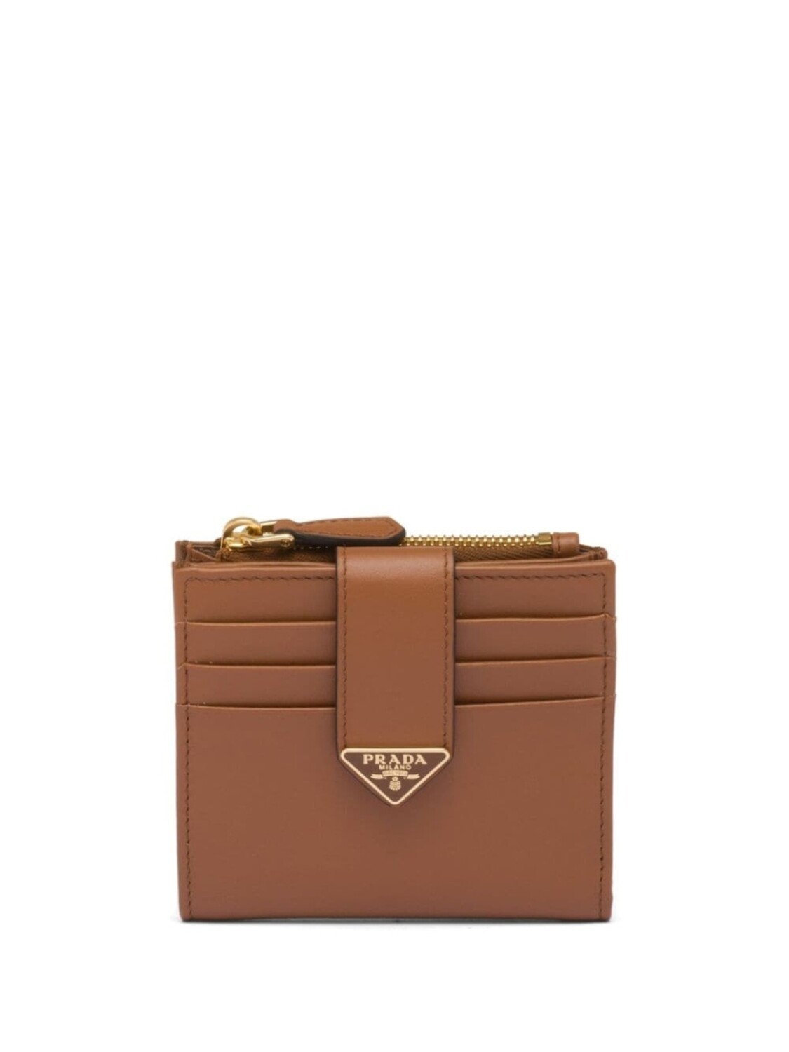

Prada маленький кожаный держатель карт, коричневый