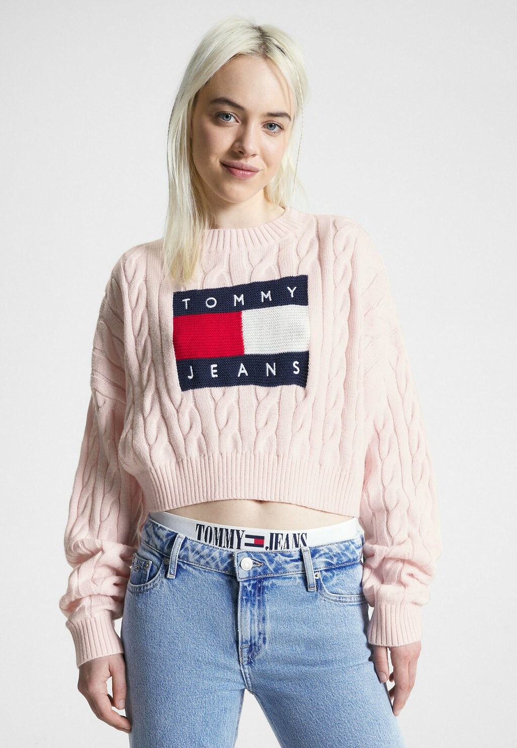 

Свитер Tommy Jeans, розовый