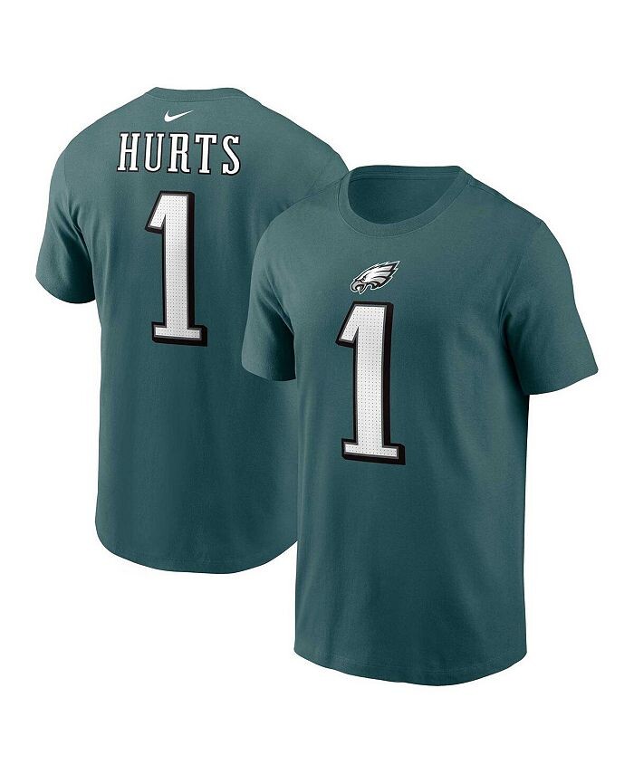 

Мужская футболка Jalen Hurts Midnight Green Philadelphia Eagles с именем и номером игрока Nike, зеленый