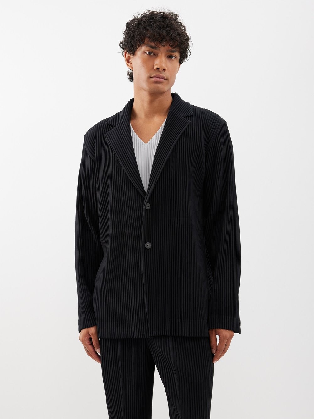 

Пиджак из технических складок Homme Plissé Issey Miyake, черный