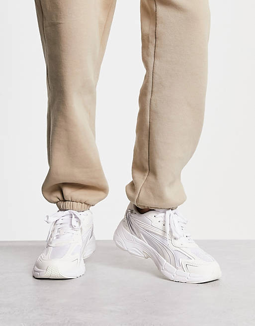 Белые кроссовки с эффектом металлик Puma Teveris Nitro