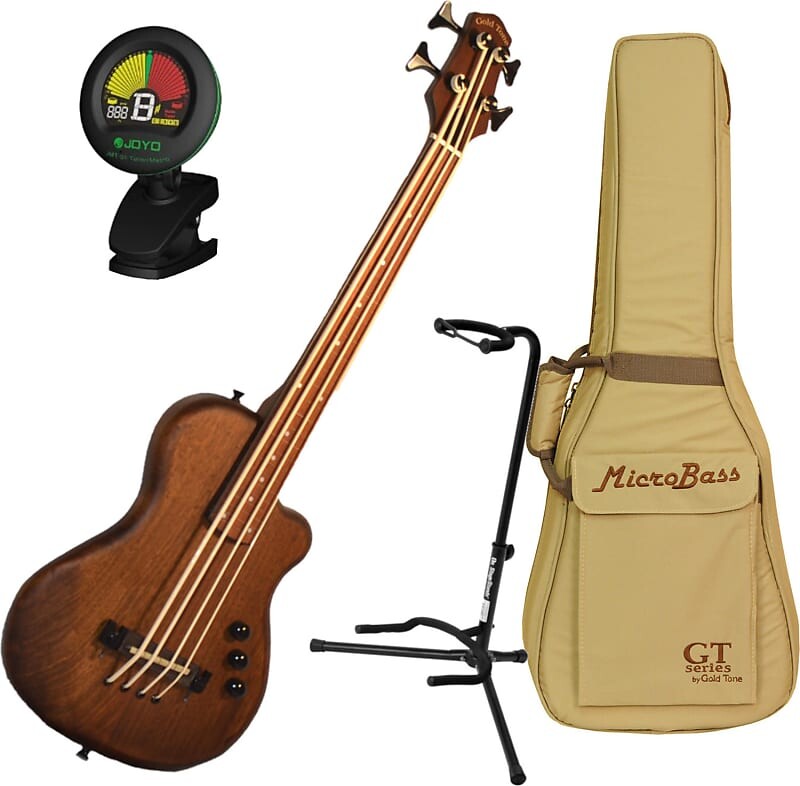 

Басс гитара Goldtone ME Fretless 4-String Micro Bass Guitar Bundle