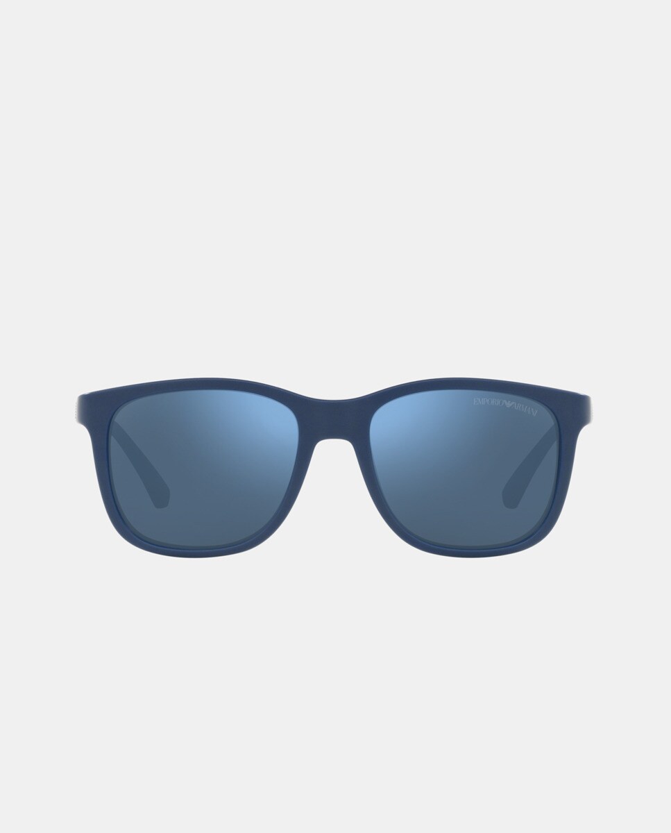Прямоугольные солнцезащитные очки темно-синего цвета Emporio Armani, темно-синий 10 шт 5 10 12 дюймов ночные синие латексные воздушные шары темно синие зеркальные принадлежности украшение на день рождения и свадьбу