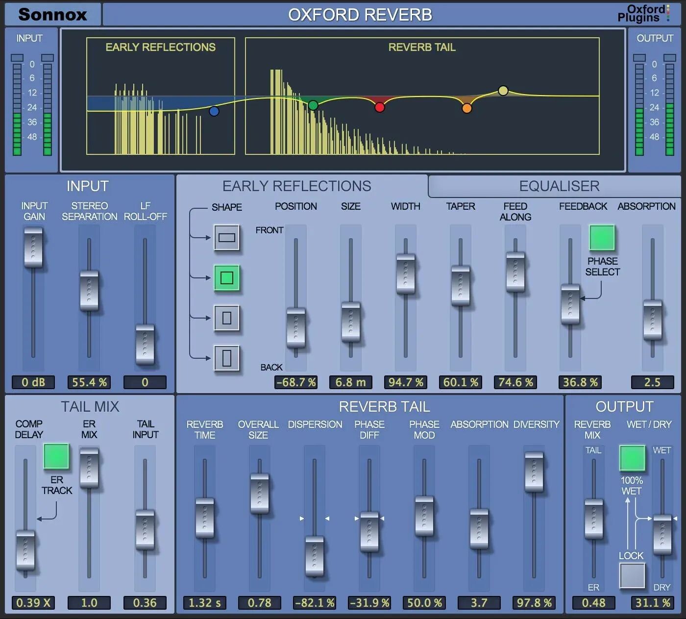 

Плагин Sonnox Oxford Reverb HDX