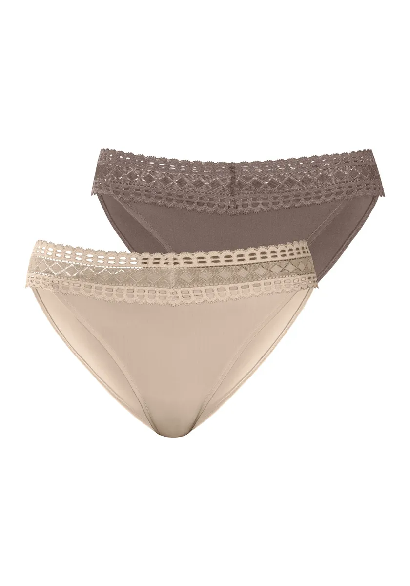 

LASCANA Jazz Pants Трусы (2 шт.), с графичным кружевом, коричневый