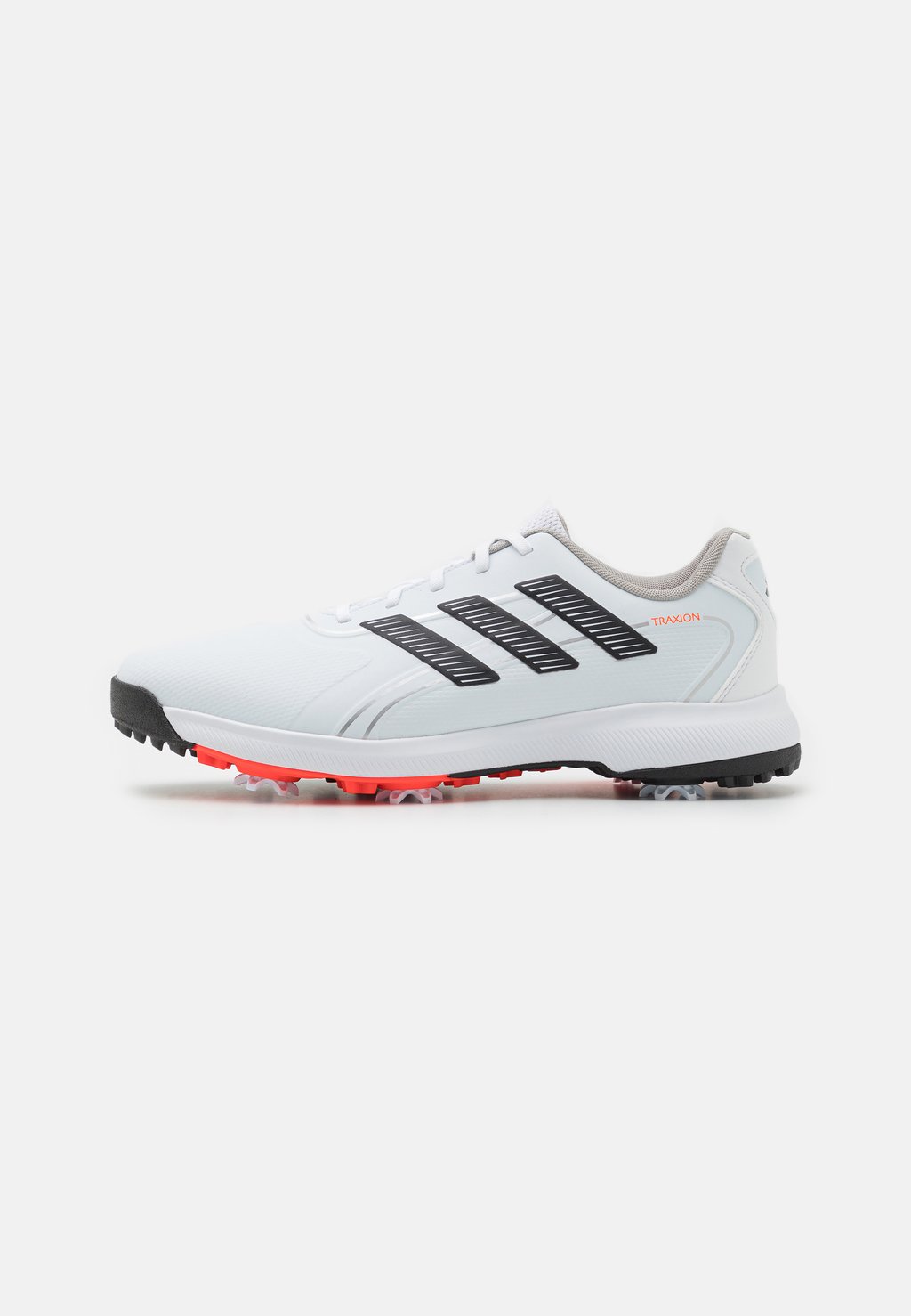 Обувь для гольфа Traxion Lite Max 24 adidas Golf, цвет footwear white/coreblack/solarred