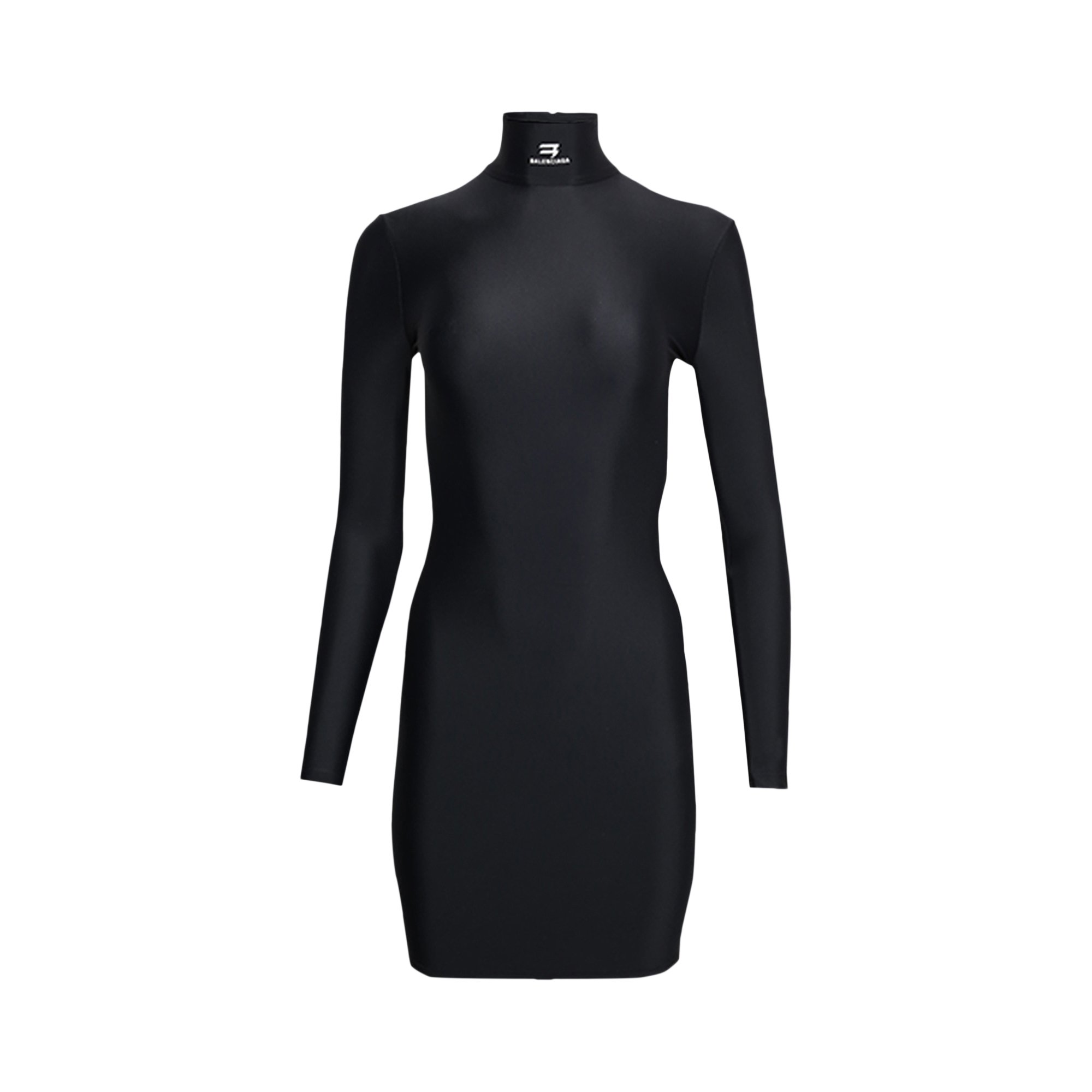 Мини-платье с воротником Balenciaga, цвет Черный