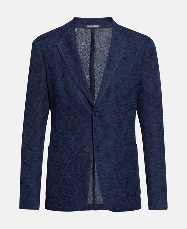 Шерстяной пиджак , темно-синий Armani Exchange