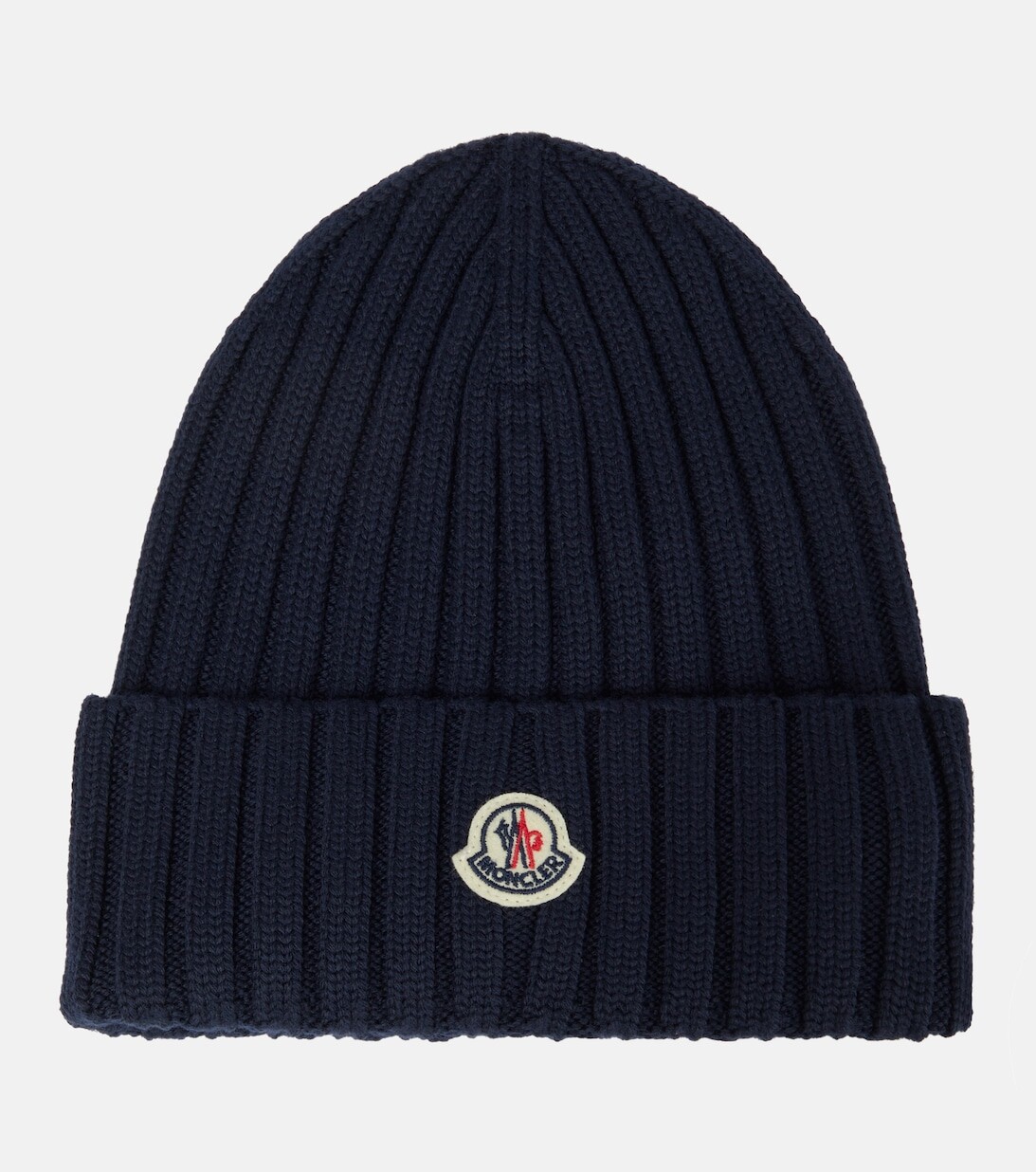

Шерстяная шапка в рубчик Moncler, синий