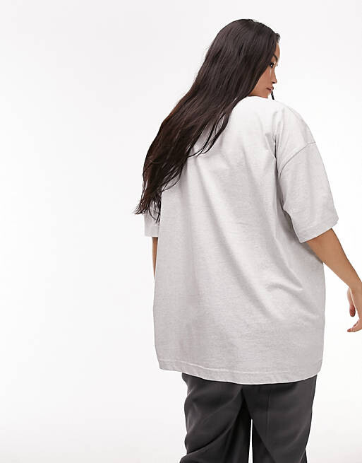 

Серая футболка премиум-класса Topshop Super Oversized