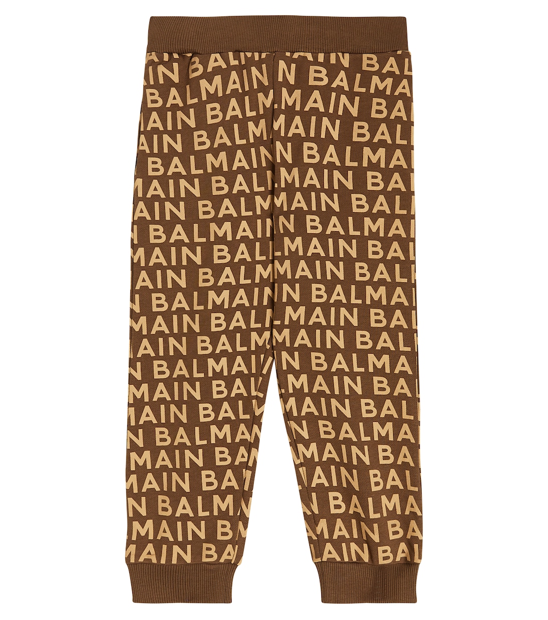 цена Хлопковые спортивные штаны с логотипом Balmain, коричневый