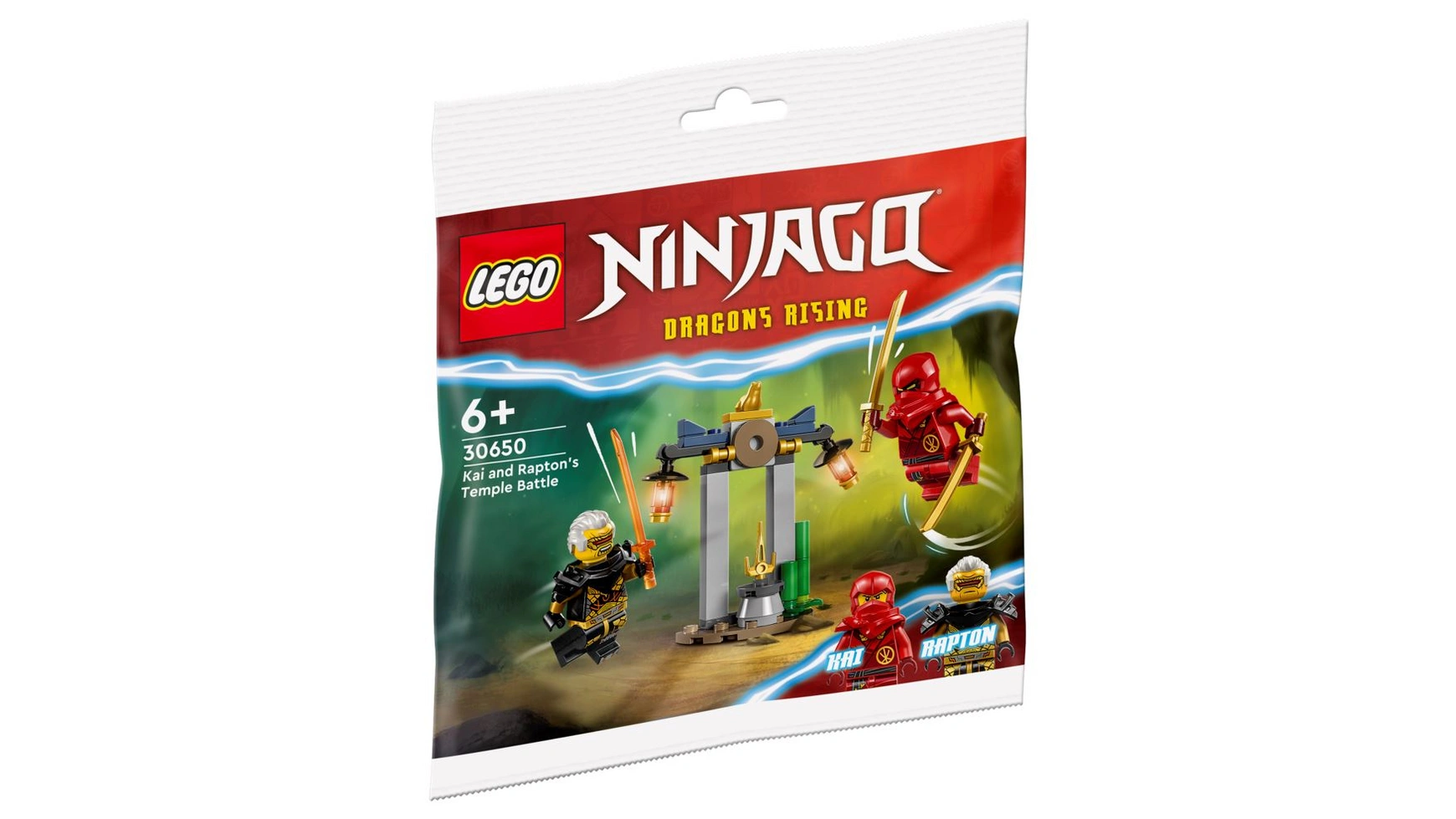 Lego NINJAGO Дуэль Кая и Рэптона в храме набор ниндзя кастет 2 диска нунчаки 5459998