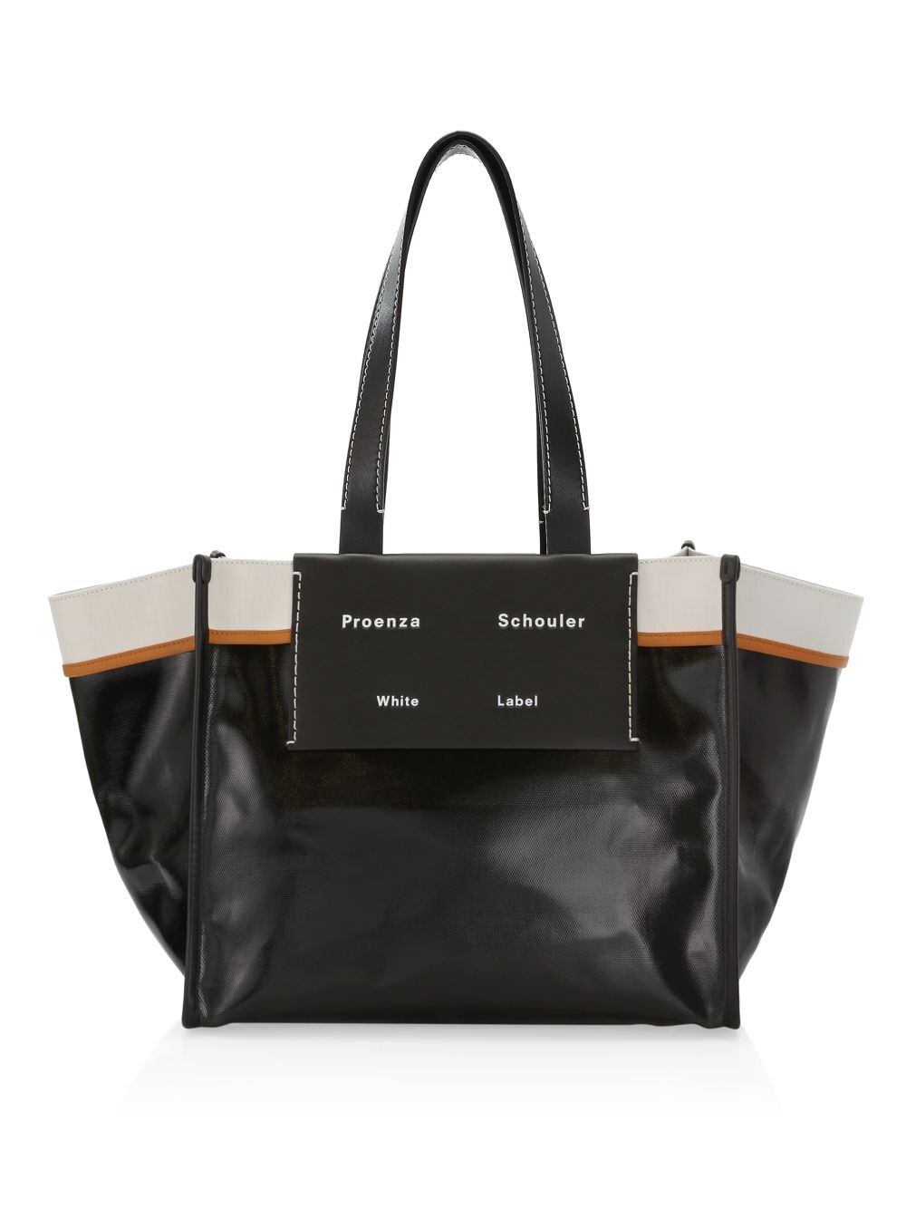 

Большая сумка-тоут из парусины с покрытием Proenza Schouler White Label, черный