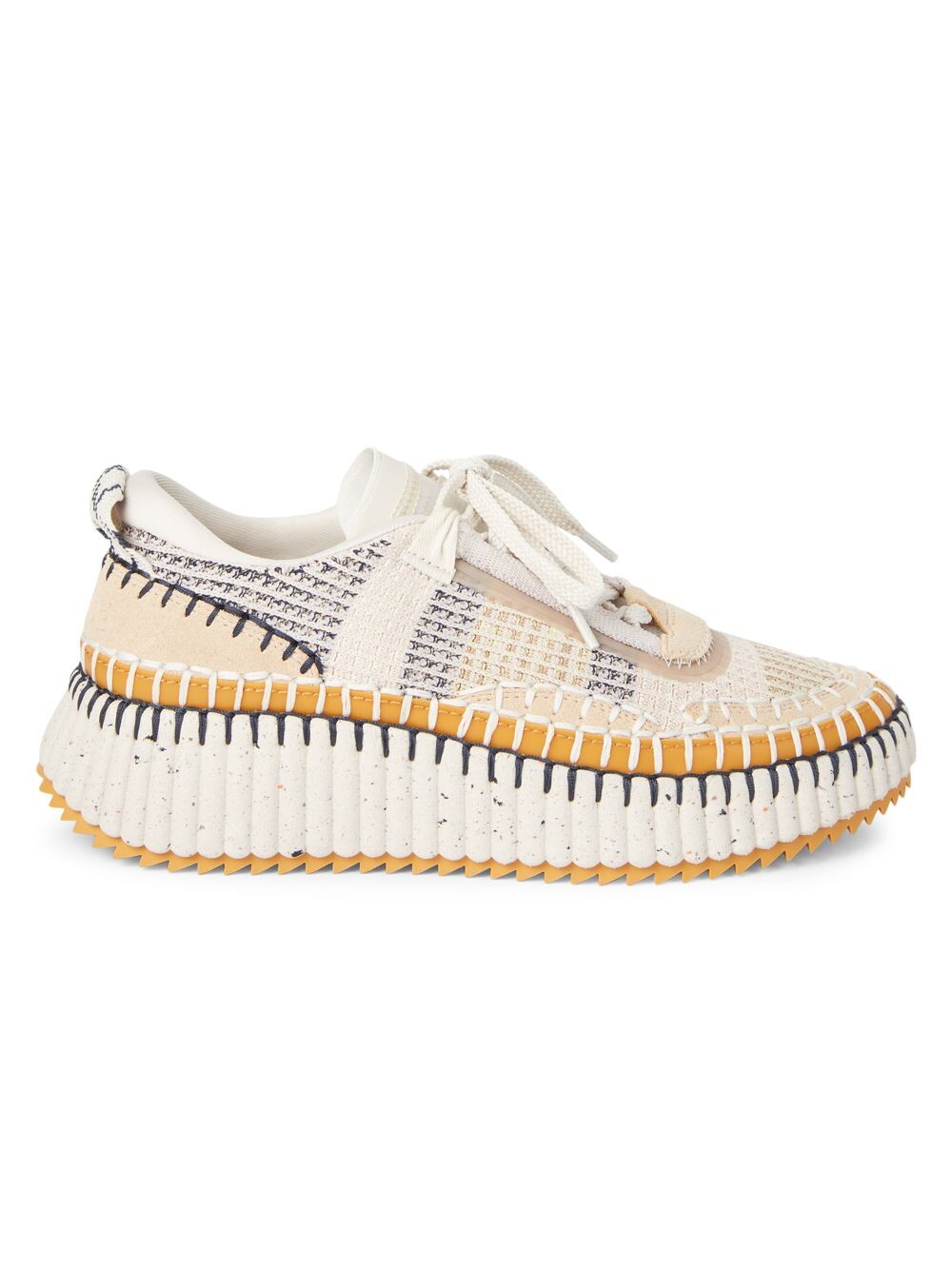 

Кроссовки на платформе Nama Mixed Media Chloé, бежевый