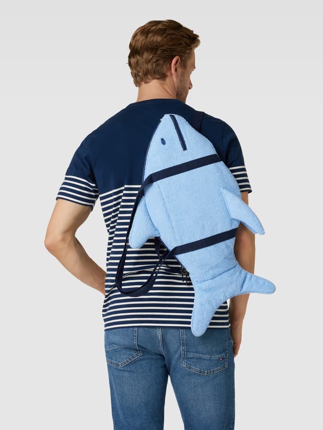 Рюкзак из махры с декоративными аппликациями, модель ТЕРРИ MC2 Saint Barth, синий