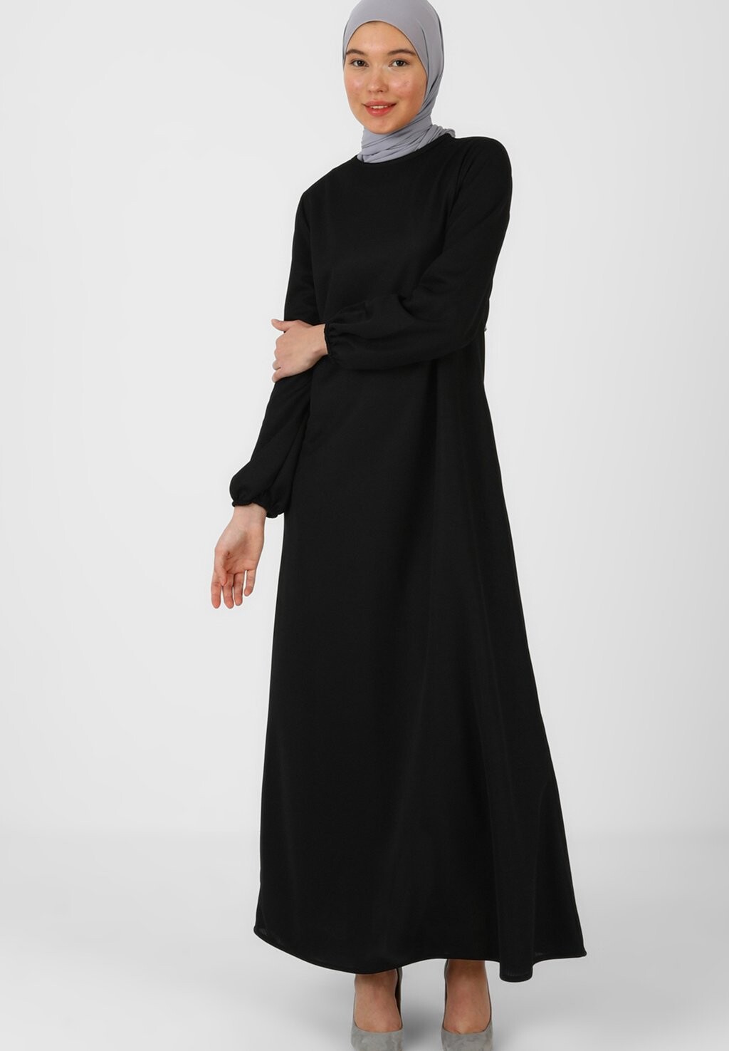 

Платье длинное Crew Nck-Modest-Tavin Modanisa, черный