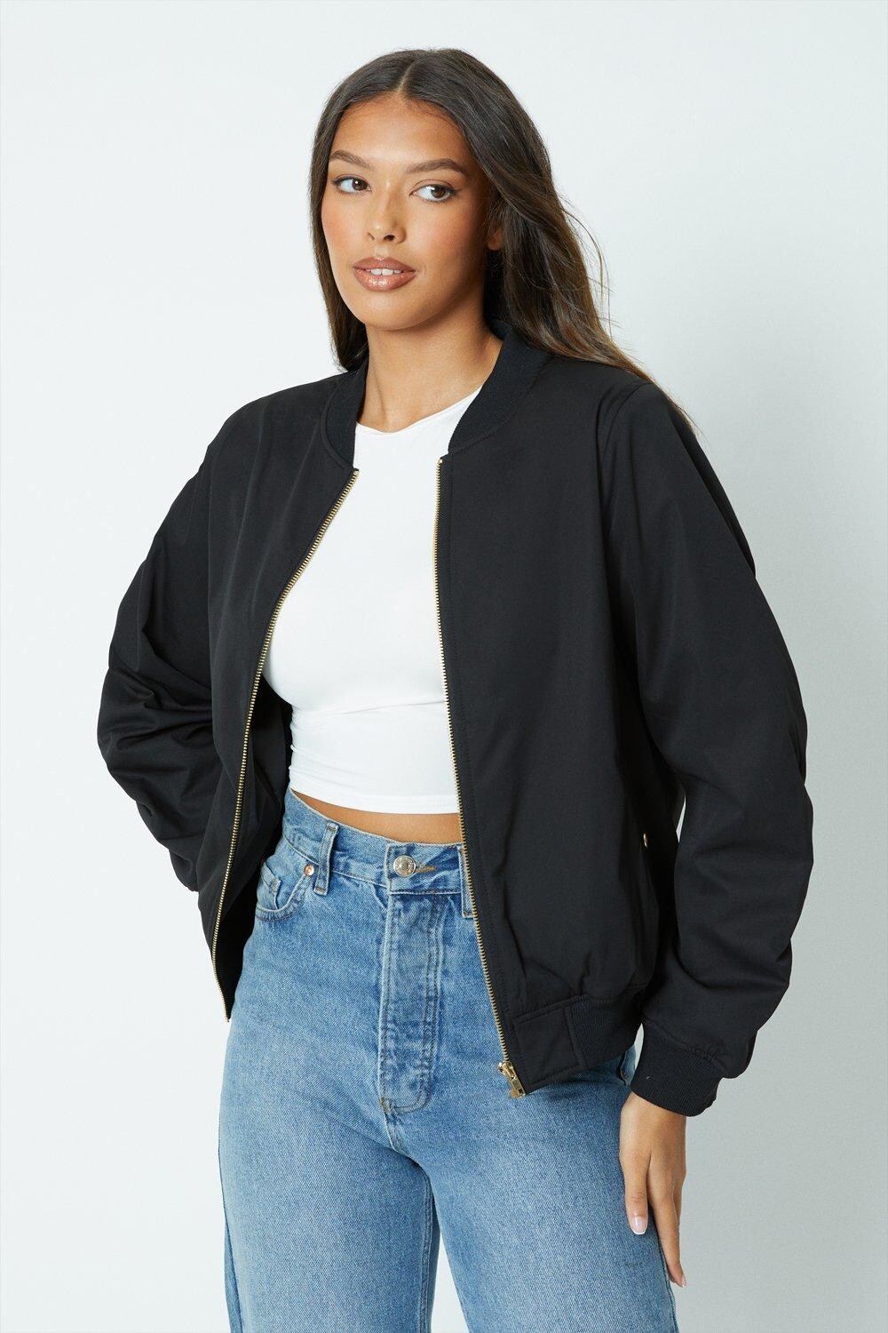 

Утепленная куртка-бомбер Dorothy Perkins, черный