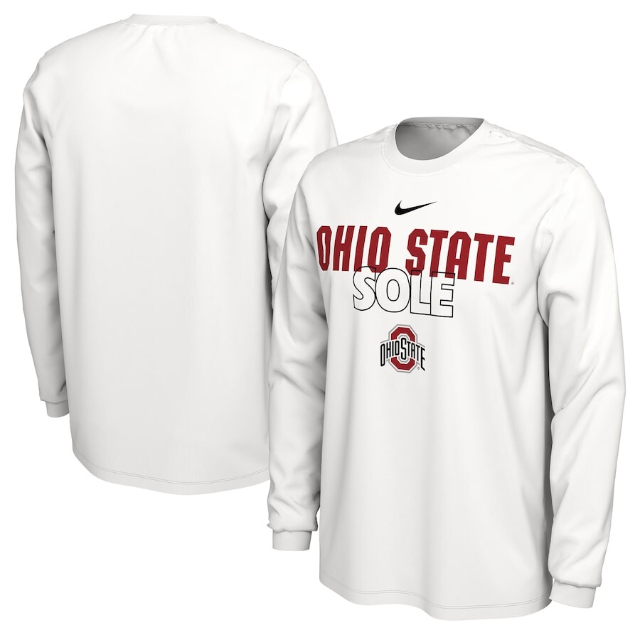

Футболка с длинным рукавом Nike Ohio State Buckeyes, белый