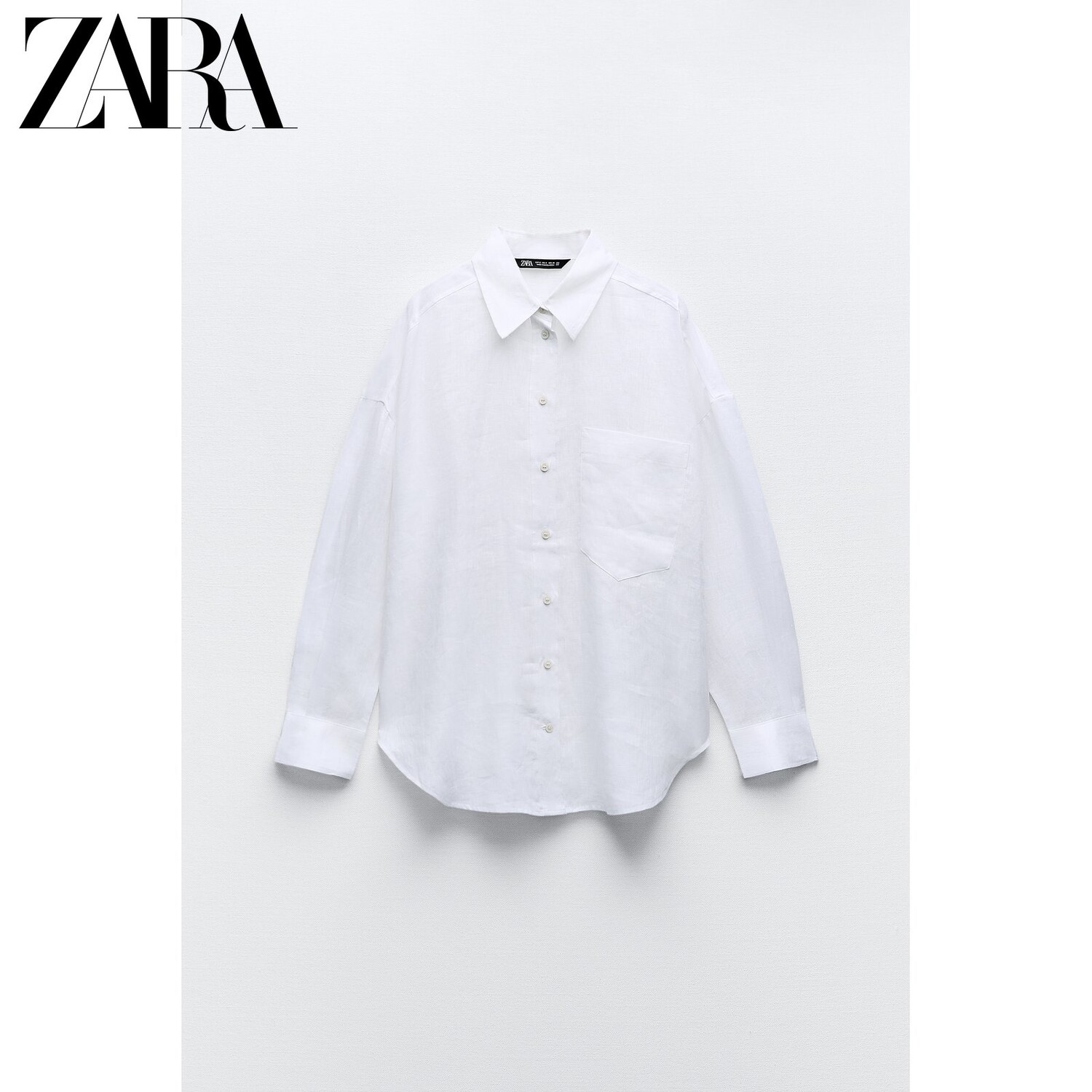 

Рубашка льняная Zara женская, белый