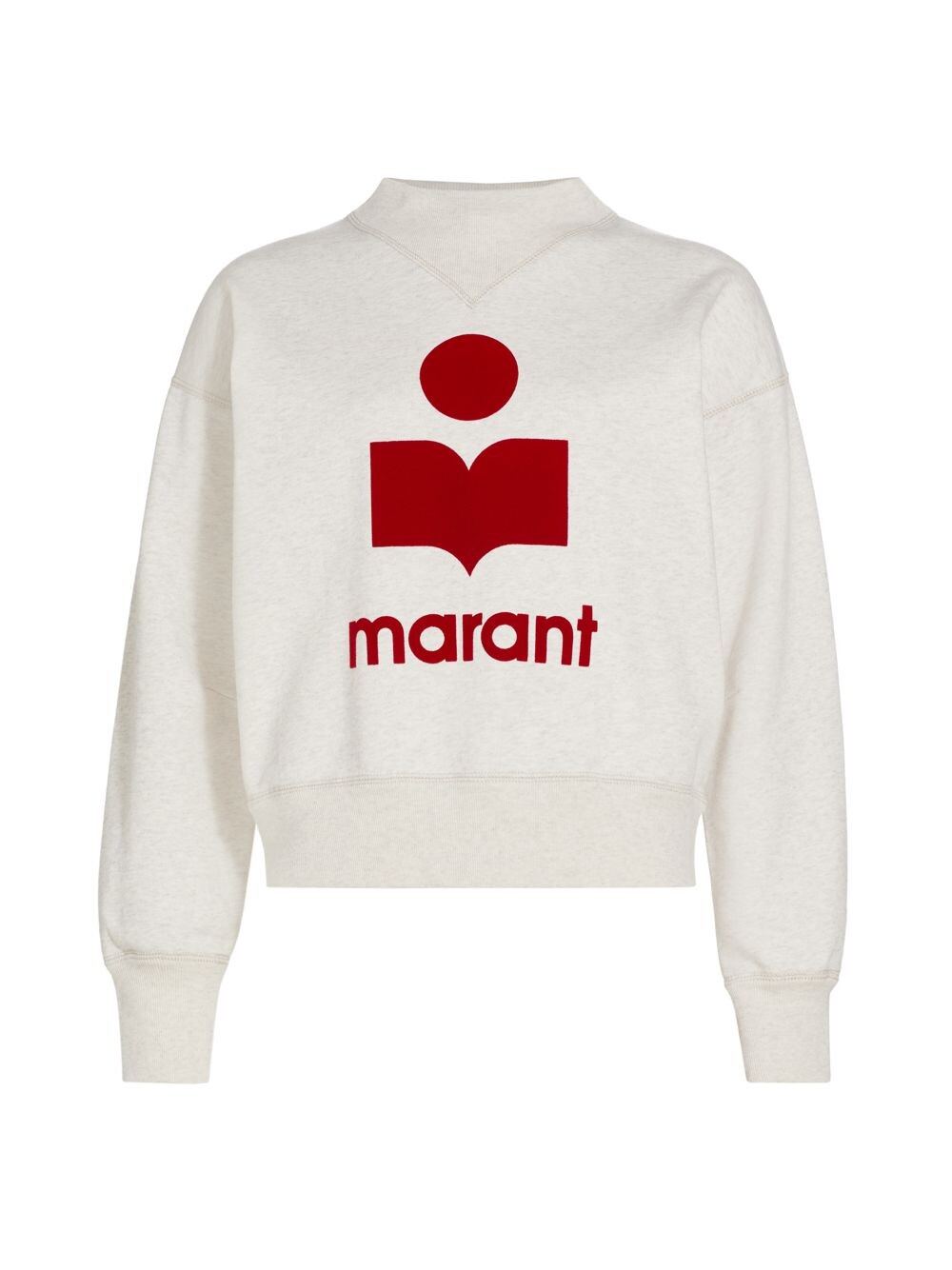 

Толстовка Moby из смеси хлопка с логотипом Isabel Marant Étoile, экру, Белый
