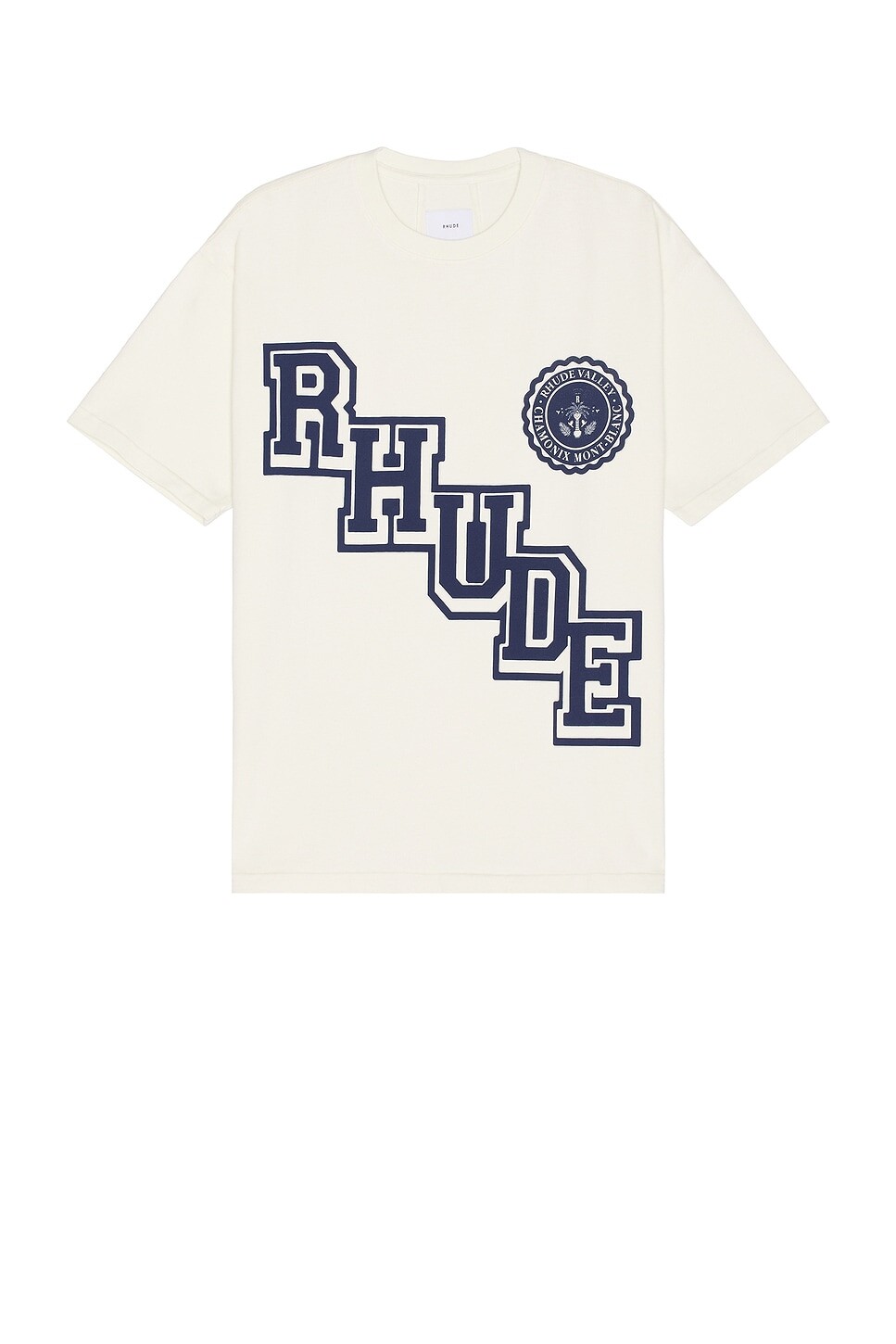 

Университетская футболка с гербом Rhude, цвет Vintage White