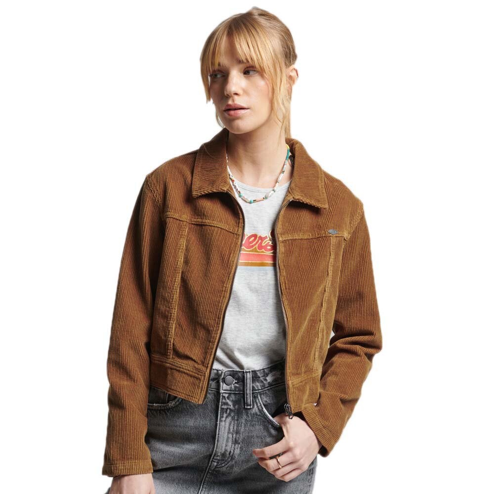 

Куртка Superdry Vintage Cropped Cord, коричневый