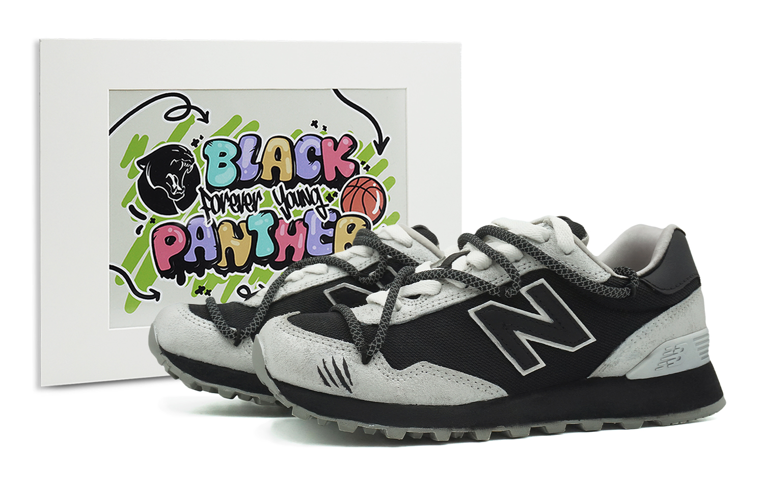 

Кроссовки женские NB 515 с низким верхом, черные/белые New Balance