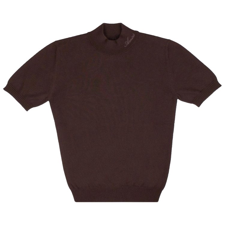 

Рубашка Amiri Short-Sleeve Mock Neck 'Brown', коричневый