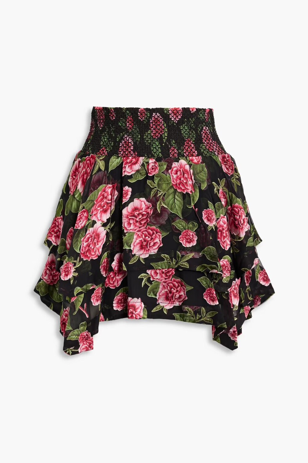 

Мини-юбка Zarya из шифона деворе со сборками Alice + Olivia, розовый