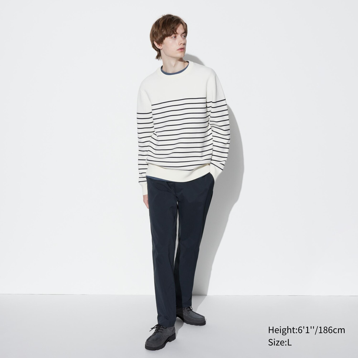 Брюки airsense relax UNIQLO, темно-синий пиджак uniqlo airsense ultra light темно синий