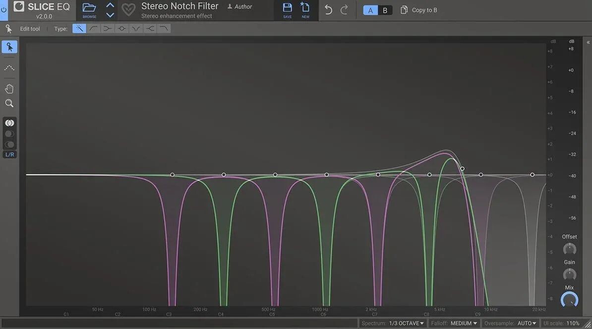 

Расширенный плагин параметрического эквалайзера Kilohearts Slice EQ