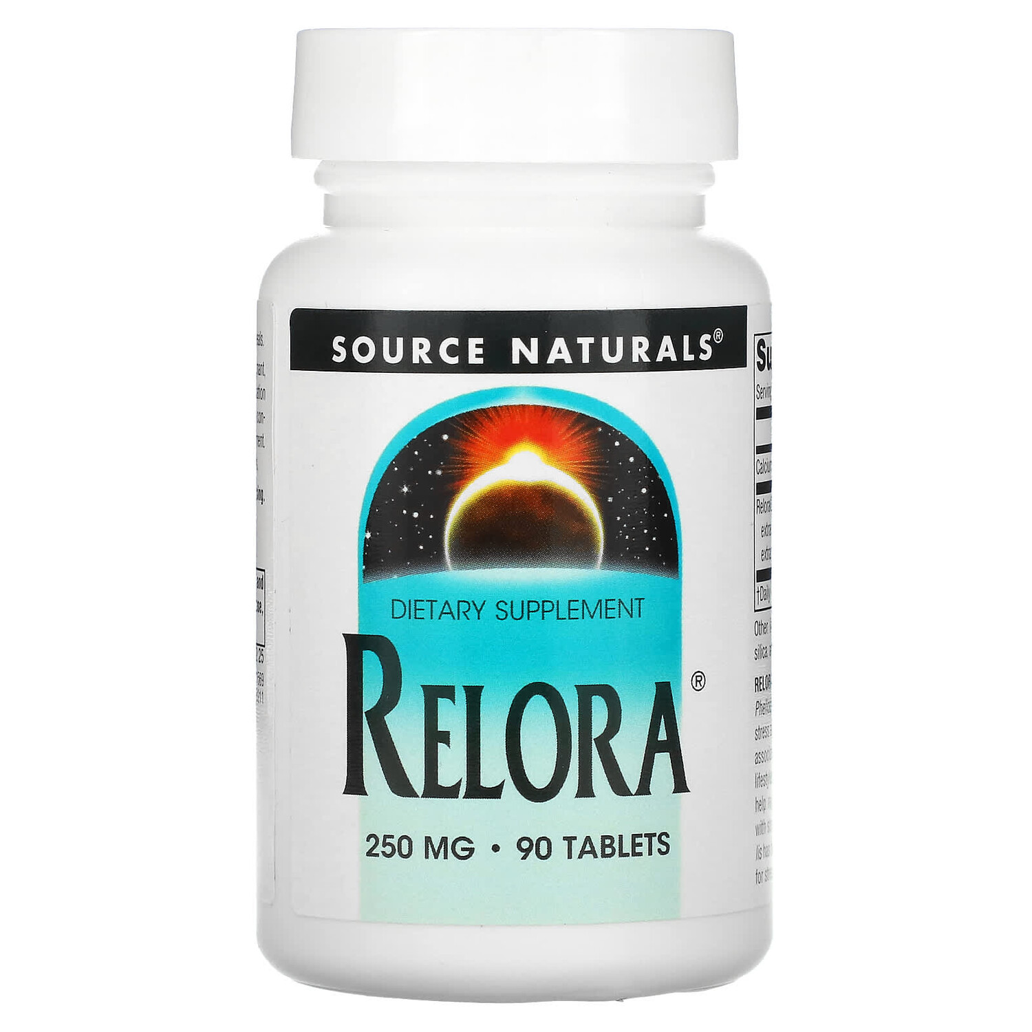 

Релора, 250 мг, 90 таблеток, Source Naturals