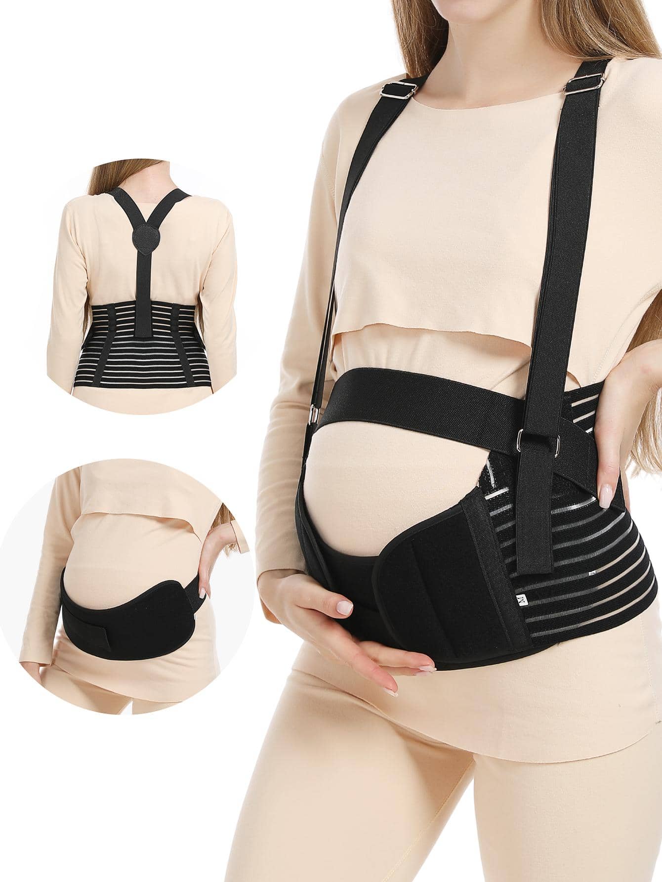 1 шт. дышащий эластичный удобный дышащий поддерживающий плечевой ремень для беременных пояс для поддержки живота, черный