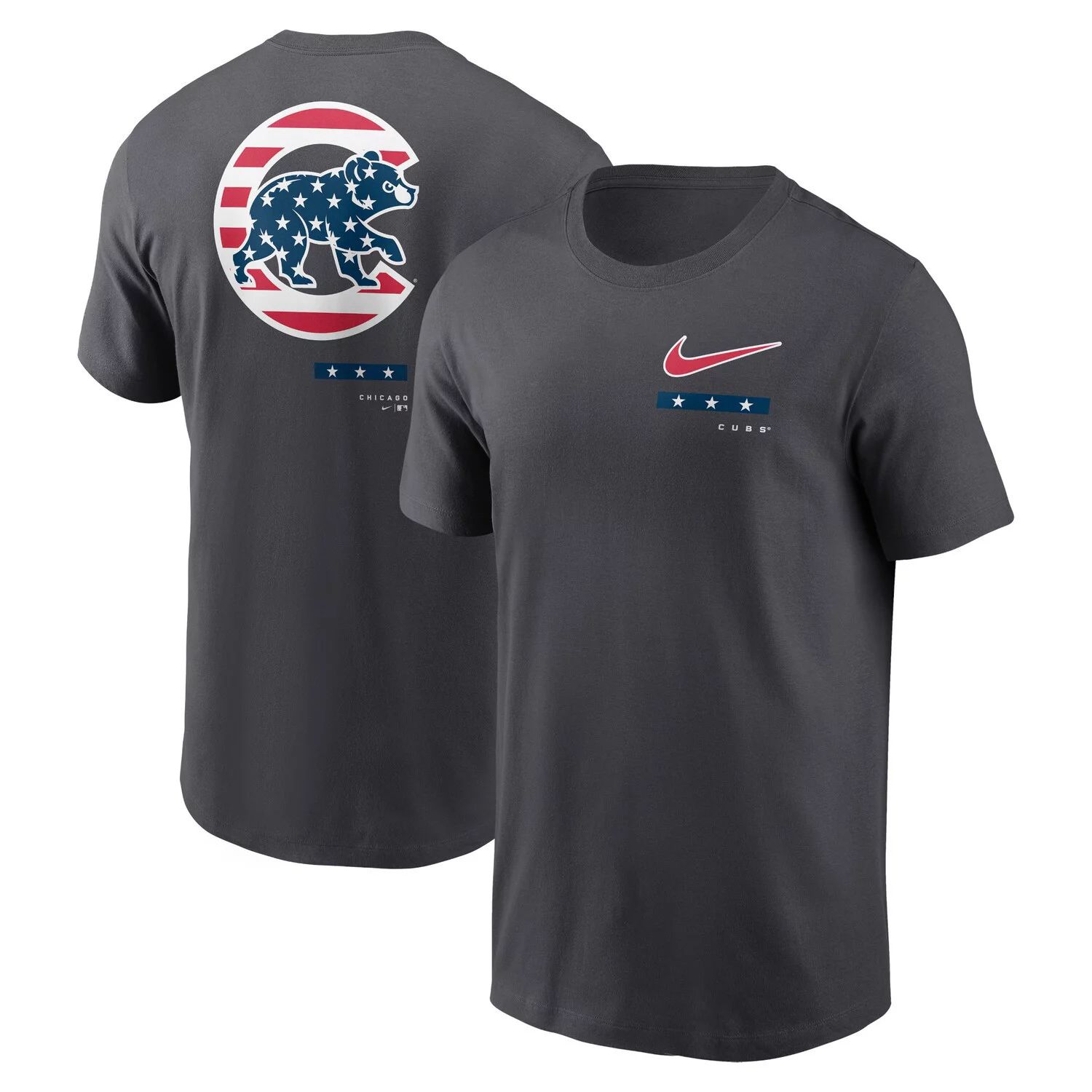 Мужская футболка Nike антрацитового цвета Chicago Cubs Americana