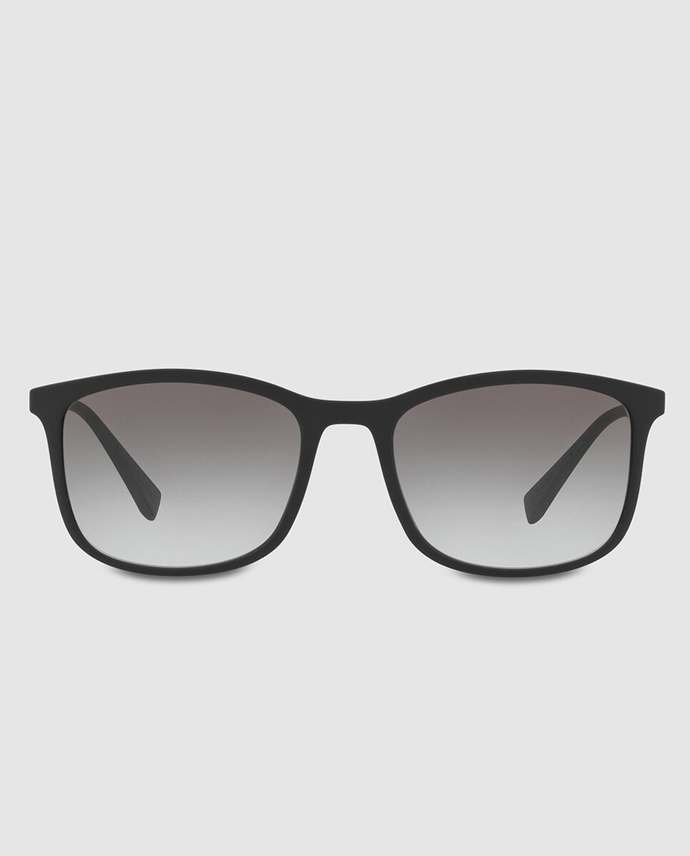 цена Черные солнцезащитные очки прямоугольной формы Prada Linea Rossa, черный
