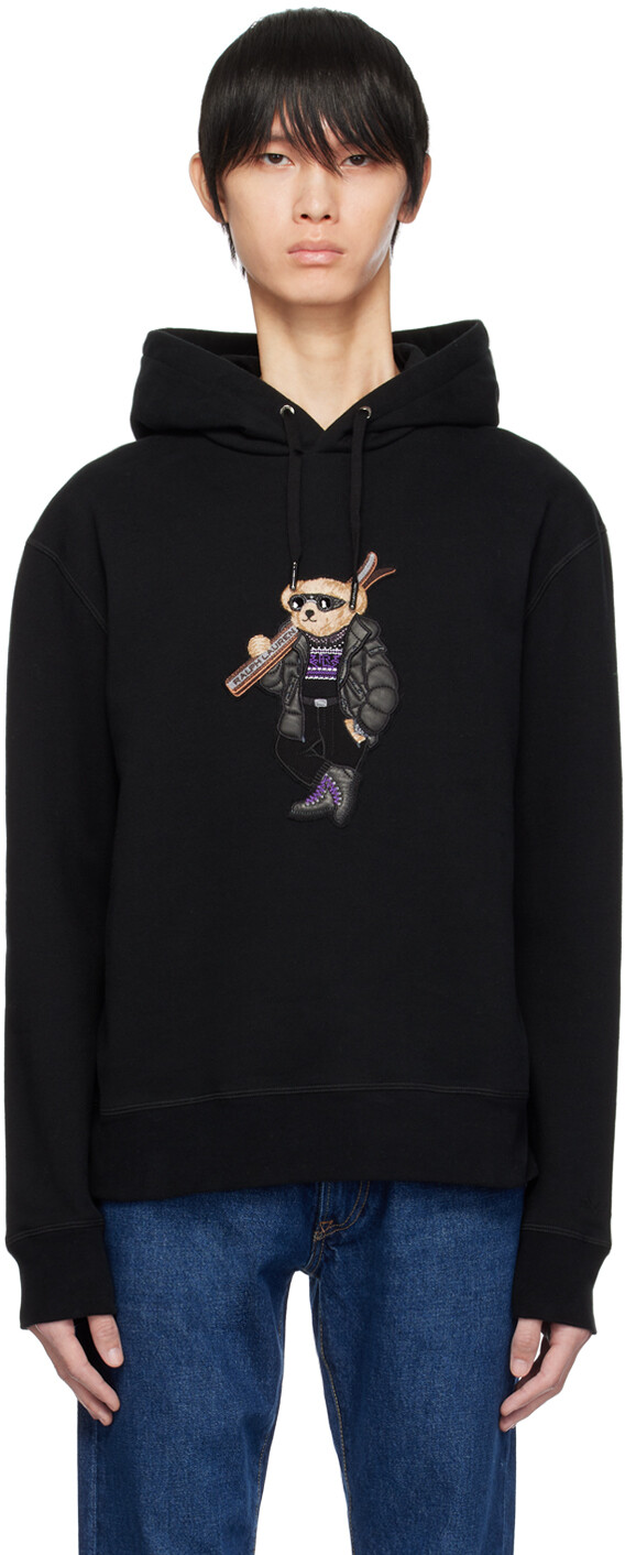 

Черная толстовка-поло с медведем Ralph Lauren Purple Label, Черный
