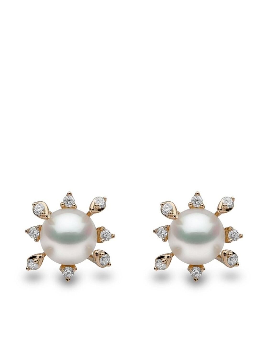

Серьги Trend из желтого золота с жемчугом и бриллиантами Yoko London, золотой
