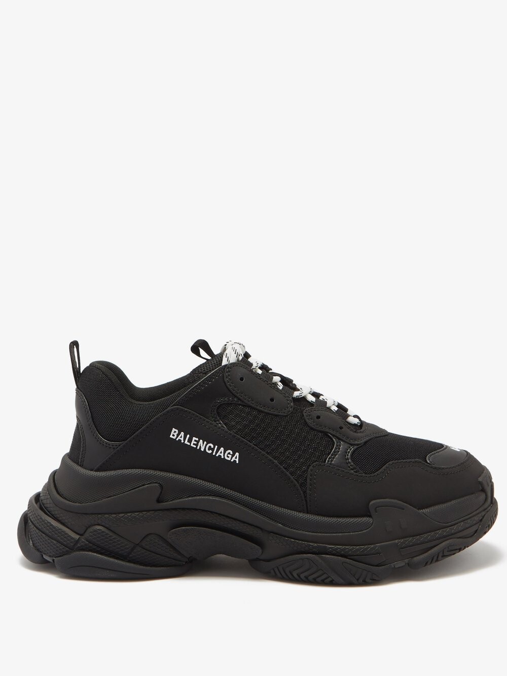 

Кроссовки triple s из искусственной кожи и сетки Balenciaga, черный