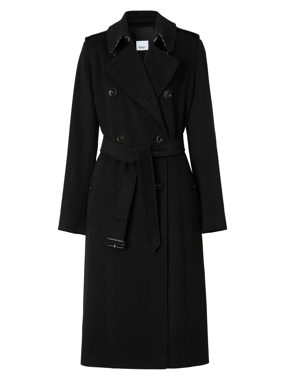 

Кашемировое пальто Kensington с поясом Burberry, черный