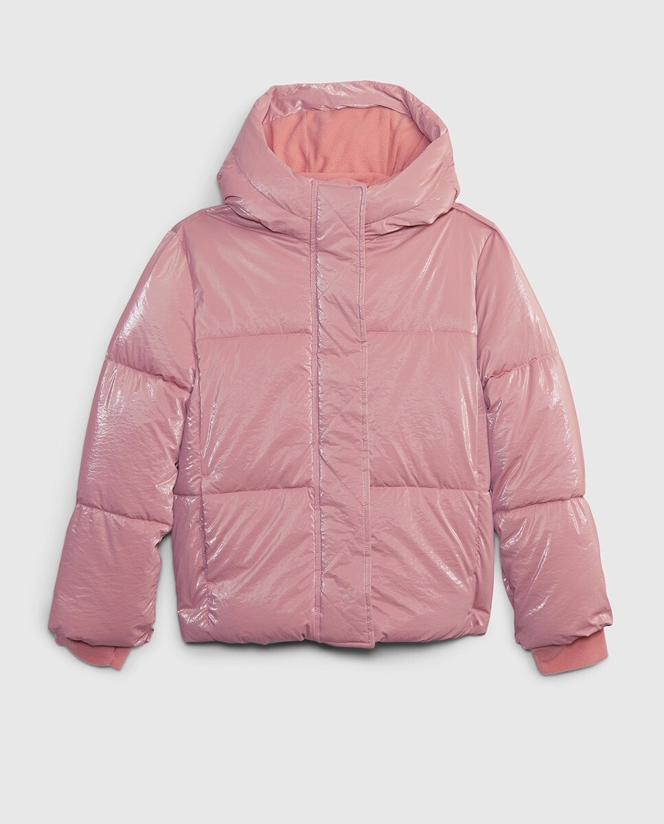 Нейлоновый пуховик для девочки Gap, розовый