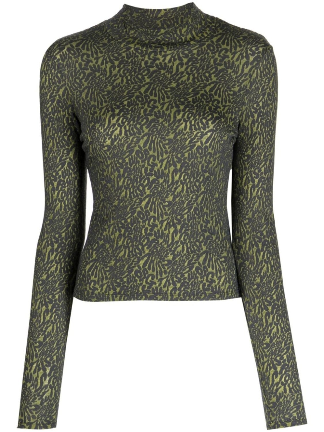 

Eckhaus Latta топ Shrunk с высоким воротником, зеленый