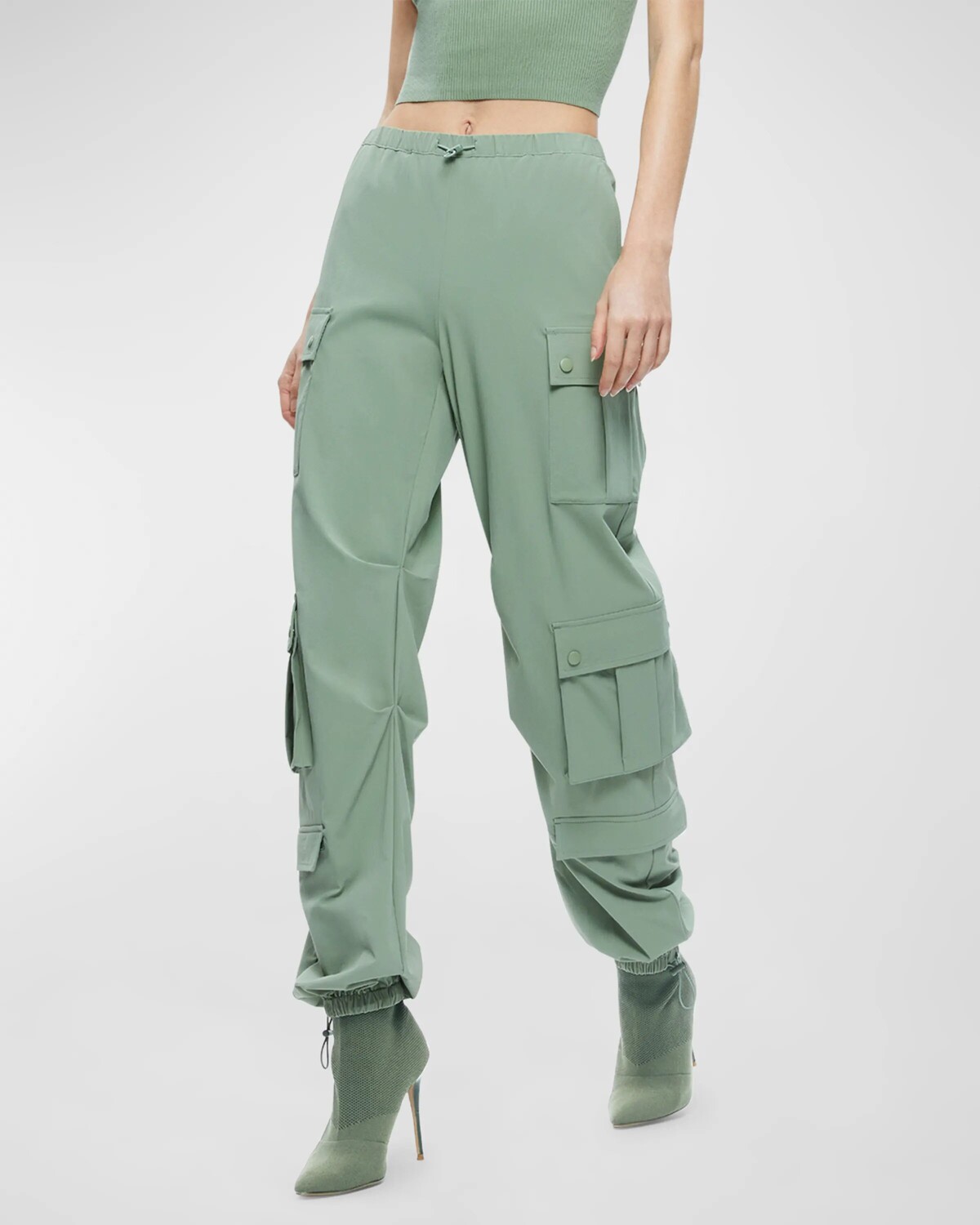 

Брюки-карго Shara Parachute Alice + Olivia, цвет Sage